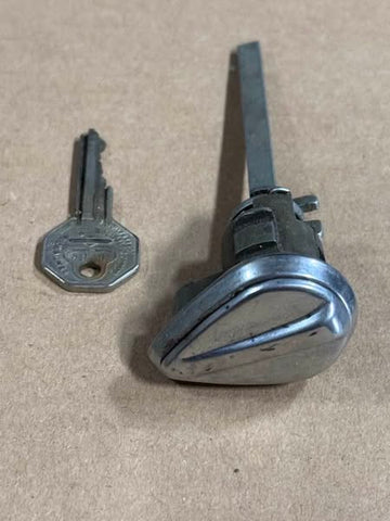 USED 1964 TRUNK LOCK ASSEMBLY WITH KEY PICTURED