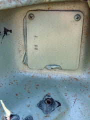 1960 CORVAIR ENGINE SQUARE ACCESS PANEL COVER - ACTUAL ITEM