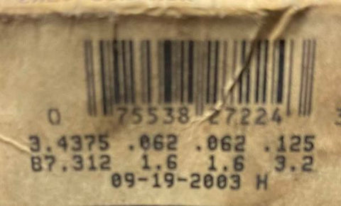 NOS NEW 1964-69 HASTINGS ENGINE MOLY PISTON RING SET - .060