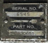 USED CORVAIR TURBO COMPRESSOR HOUSING NUMBER 3830651 SERIAL NUMBER 6545