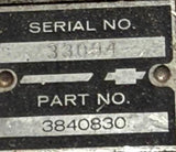 USED CORVAIR TURBO COMPRESSOR HOUSING GM PART NUMBER 3840830 SERIAL NUMBER 33094
