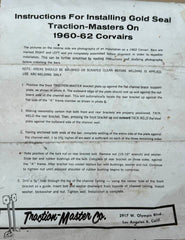 NEW 1960-63 Corvair Traction Masters Suspension Traction Bars