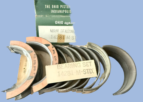 NOS main bearing set from Ohio Quality, part number 14281-M.STD International Harvester / Case IH tractors