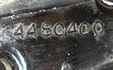 1965-66 Corvair CHROME convertible rear view mirror bracket - #4480400