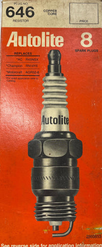 NOS Autolite 646 Spark Plugs – Resistor Copper Core – USA Made