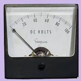 VINTAGE 1960-70 NOS Simpson DC Volts Gauge, Part Number 29176, - OUT OF BOX - NO ORIGINAL PACKAGING -