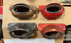 USED 1957 OLDSMOBILE W/ ELECTRIC CLOCK HOUSING W/ CHROME ESCUTCHEON - #569502