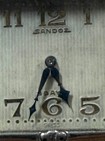 SWITZERLAND SANDOZ 8 DAY WINDUP DASHBOARD SWISS CLOCK - UNTESTED VINTAGE
