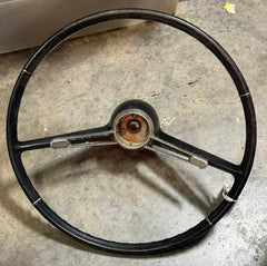 USED 1963 CORVAIR MONZA STEERING WHEEL AND HORN RING ASSEMBLY