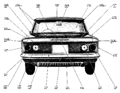 USED 1961 CORVAIR REAR AIR OUTLET GRILL
