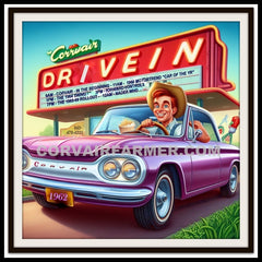 Digital Cartoon Art for the Corvair Enthusiasts. DRIVE IN SPECIALS