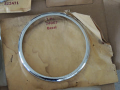 NOS Stewart Warner CROME INSTRUMENT BEZEL 74067