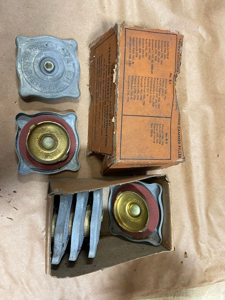 NCI NOS Vintage Antique Water / Radiator Cap 1934-41 Autos - C Pic 4 A ...