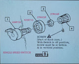 USED GM CHEVROLET 1960-64 Corvair - SINGLE AND TWO SPEED used wiper switches