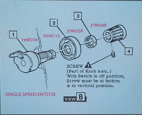 USED GM CHEVROLET 1960-64 Corvair - SINGLE AND TWO SPEED used wiper switches