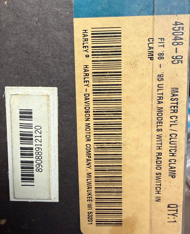 Genuine Harley-Davidson Master Cylinder / Clutch Clamp — NOS   Part No.