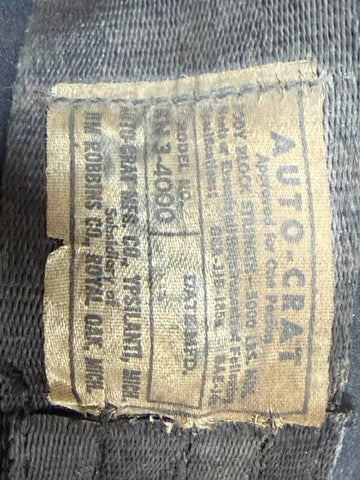 CORVAIR SEAT BELT LAP STRAP AUTO‑CRAT MFG. CO. – MODEL BN3‑4000
