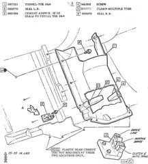 1965-69 CORVAIR AUTOMATIC TRANSMISSION CONTROL CABLE CLAMP