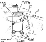 USED 1965-69 CORVAIR CONVERTIBLE REAR BODY WEIGHT / SHAKER BRACKET