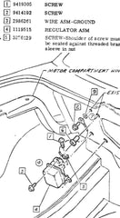 USED 1965-69 CORVAIR REGULATOR GROMMET - (BUILT IN NUT) *3 NEEDED