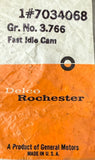 GM 7034068 – Fast Idle Cam – 1968 Chevy II / Nova 4‑cyl & 1968 Chevy Pickup 6‑cyl – NOS Delco Rochester CARBURETOR