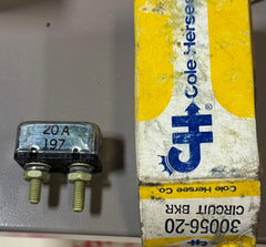 Cole Hersee 30056‑20 20A Circuit Breaker (NOS, Boxed)