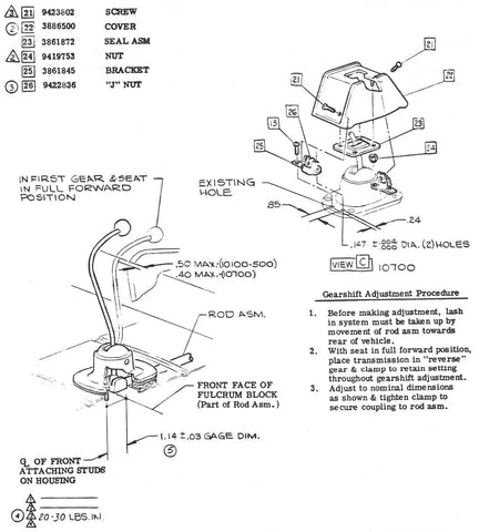 1965-66 CORVAIR CORSA CHROME 4 SPEED SHIFTER BASE
