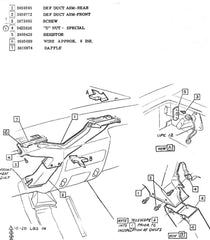1965-69 CORVAIR UNDER DASH DEFROSTER DUCT ASSEMBLY
