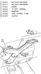 1965-69 CORVAIR UNDER DASH DEFROSTER DUCT ASSEMBLY - SMALL ONE