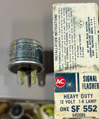 AC Delco SF552 Heavy‑Duty 12V Signal Flasher (NOS, Boxed)