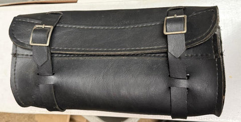 Handmade Leather Motorcycle Fork/Tool Bag – 12 Inch – Laced Panel
