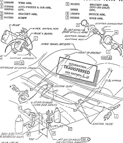 CORVAIR - ALL MODELS - WASHER BOTTLE HOLDER BRACKETS