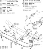 USED 1965-69 CORVAIR FRONT LICENSE PLATE BRACKET
