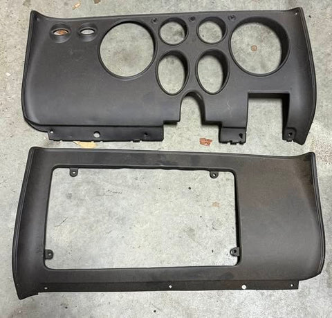 1965-66 CORVAIR CORSA TURBO 140HP POWDER COATED FLAT BLACK INSTRUMENT CLUSTER / GLOVE BOX SURROUNG