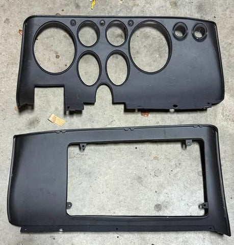 1965-66 CORVAIR CORSA TURBO 140HP POWDER COATED FLAT BLACK INSTRUMENT CLUSTER / GLOVE BOX SURROUNG