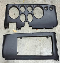 1965-66 CORVAIR CORSA TURBO 140HP POWDER COATED FLAT BLACK INSTRUMENT CLUSTER / GLOVE BOX SURROUNG