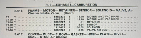 NOS GM 3955227 CAMARO CORVETTE CHEVELLE RETAINER