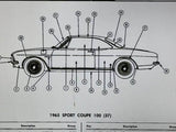 NOS GM 4477148 – Rear Window Side Trim (Right) – 1965–69 Corvair Coupe &amp; Sedan