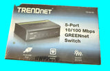 TRENDnet TE100‑S5 5‑Port Fast Ethernet Switch — NEW IN BOX