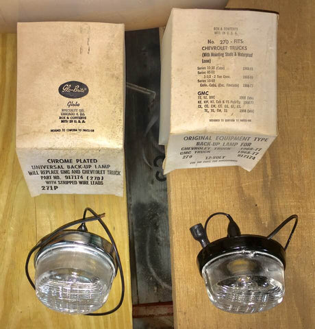 NOSR CORVAIR 1961-65 FC RAMSPSIDE VANS BACK UP LIGHT ASSEMBLY - TWO ASSEMBLIES AS PICTURED